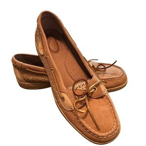 Sperry Top-sider with gold sequin accents, Size 9.5 women’s